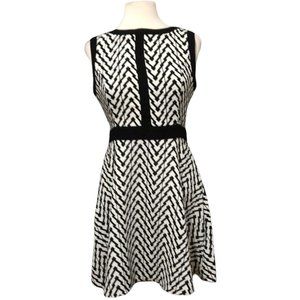 In Style Black/White Fit & Flare Dress